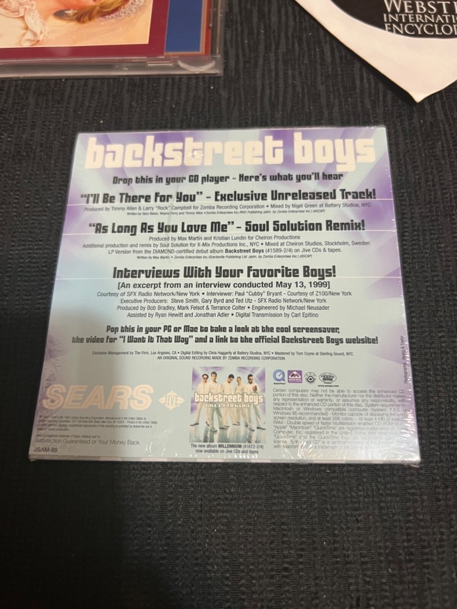 ★非売品◆サインCD◆BE BOYS◆BE:1◆デビューアルバム◆国内発送 BACKSTREET BOYS 1999 SEARS Promo CD I'll Be There For You + Remix