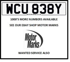 WCU 838Y CHEAP BARGAIN NUMBER PLATE SEE SHOP LOADS MORE WCU 838Y WCU CUB CUBE 