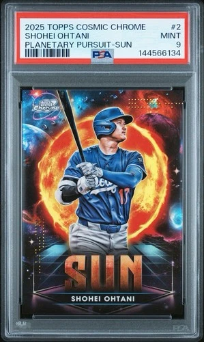 2025 TOPPS COSMIC CHROME PLANETARY PURSUIT SUN #2 SHOHEI OHTANI PSA 9