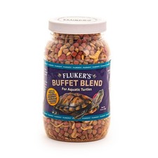 Turtle Buffet Blend Food 7.5oz - Vitamin-Enriched Pellets with Shrimp  Mealworm
