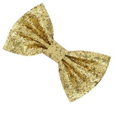 Hariendny Sparkly Gold Bow Tie Sequin Glitter Bowtie for