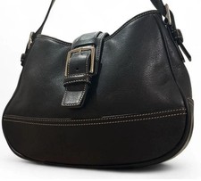 Coach Vintage Soho buckled Black Leather Stitched Shoulder Bag HamptonC3S-7588