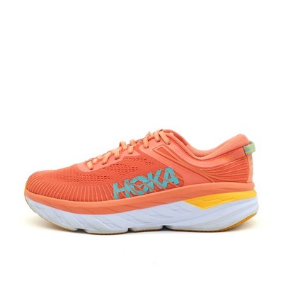 Hoka One Damen Bondi 7 Sneaker Orange Mesh Low-Top Laufschuh EU 42 2/3