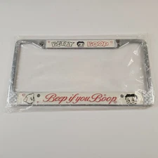 Betty Boop Beep if you Boop License Plate Holder Metal