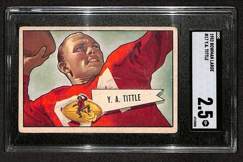 Y.A. Tittle #17 1952 Bowman Large card