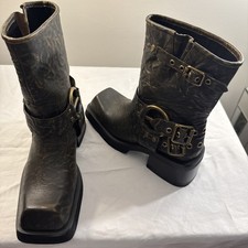 Jeffrey Campbell Lights Out Moto Boots Size 9