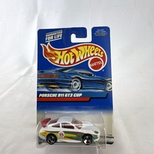 Hot Wheels 2000 Mainline Porsche 911 GT3 Cup White Race Car Diecast 128