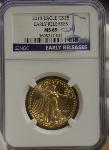 2013 US Gold Eagle 1/2 oz $25 NGC MS69 Early Releases
