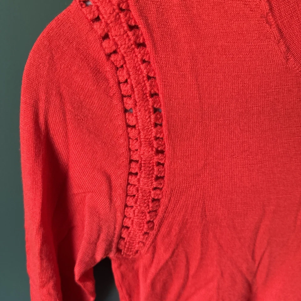 Suéter Vintage McQ Alexander McQueen Rojo 100% Lana XS Pequeño Manga Larga Foto 2 de 4