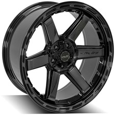 Black Wheel Brushed Face 22x10 For 99-23 Jeep Grand Cherokee By 4play - Rvo4174