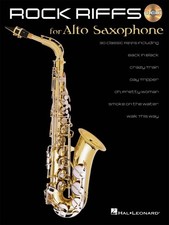Rock Riffs for Alto Sax Solo Sheet Music 30 Hit Songs Hal Leonard Book CD Pack