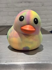 NEW Squeezy Jumbo - Tie Dye Rubber Duck - Sensory Fidget Toy - Multicolor