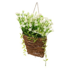 Front Door Hanging Basket Wall Plants Artificial Fake Flowers Outdoors