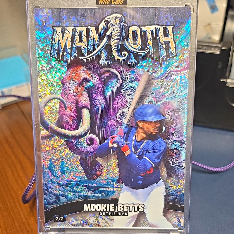 Wild Card 2024 Dino-Might Prehistoric Mammoth Mookie Betts Dodgers 2/2 4x6 Size