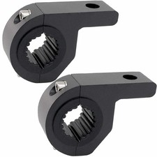 2pcs Black Bull Bar LED Light Mount Brackets 0.75" 0.87" 1.1" 1.25" Tubes