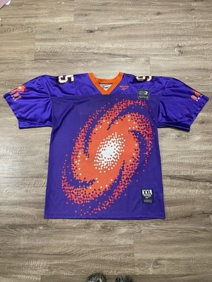 Vintage 95 Purple Galaxy Frankfurt Reebok World League Football Poly Jersey XXL 