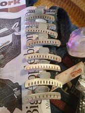 Vintage Aluminum Wave Spring Clips and Hair Clips Set of 9
