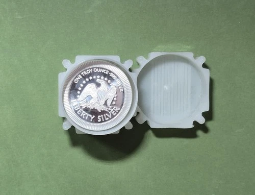 Roll of 10 Liberty Silver 1oz .999 Silver Bullion Rounds. Proof Like