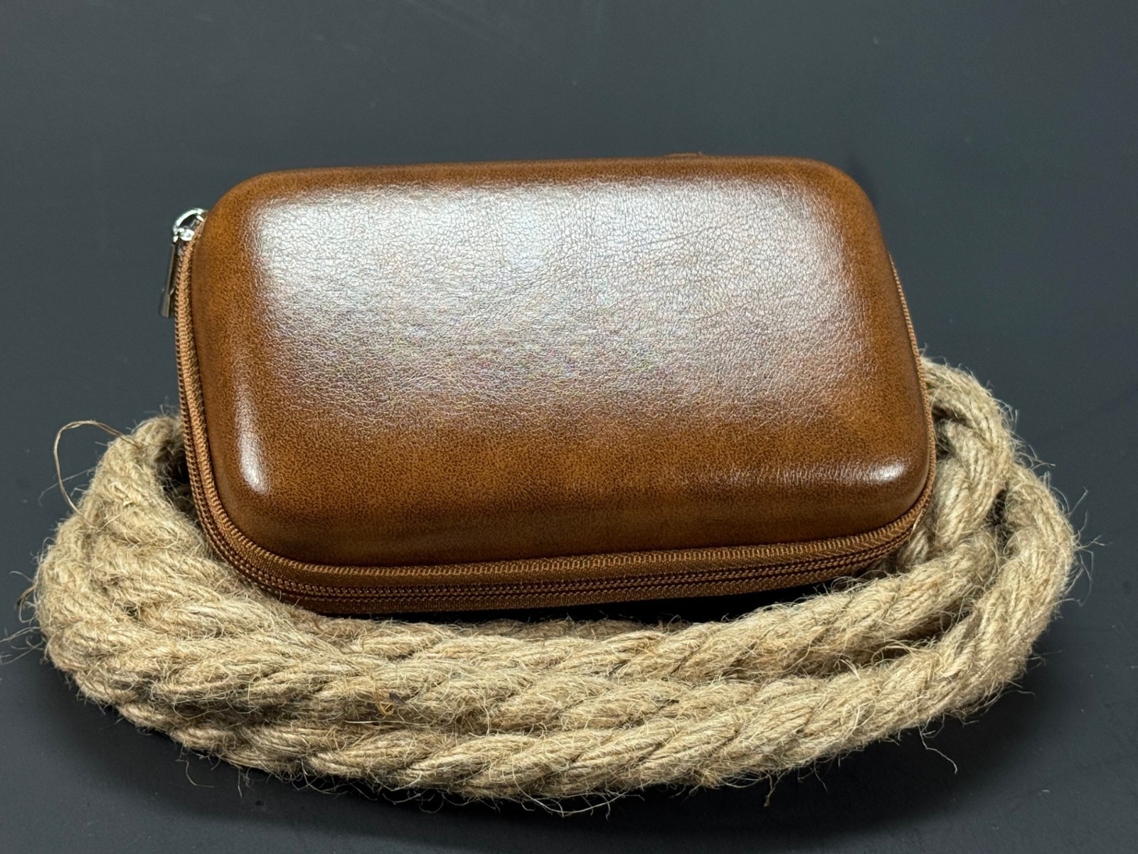 Leather Zippered Travel Storage Case for Muhle Rex Rockwell Merkur Safety Razors