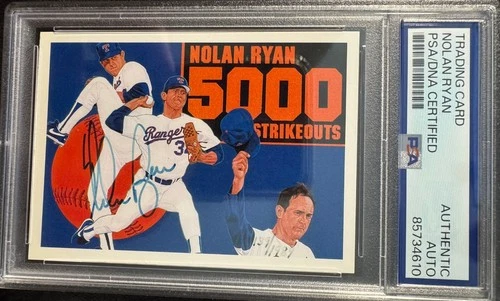 Nolan Ryan 1990 Upper Deck Signed Card Auto #139/1989- PSA/DNA