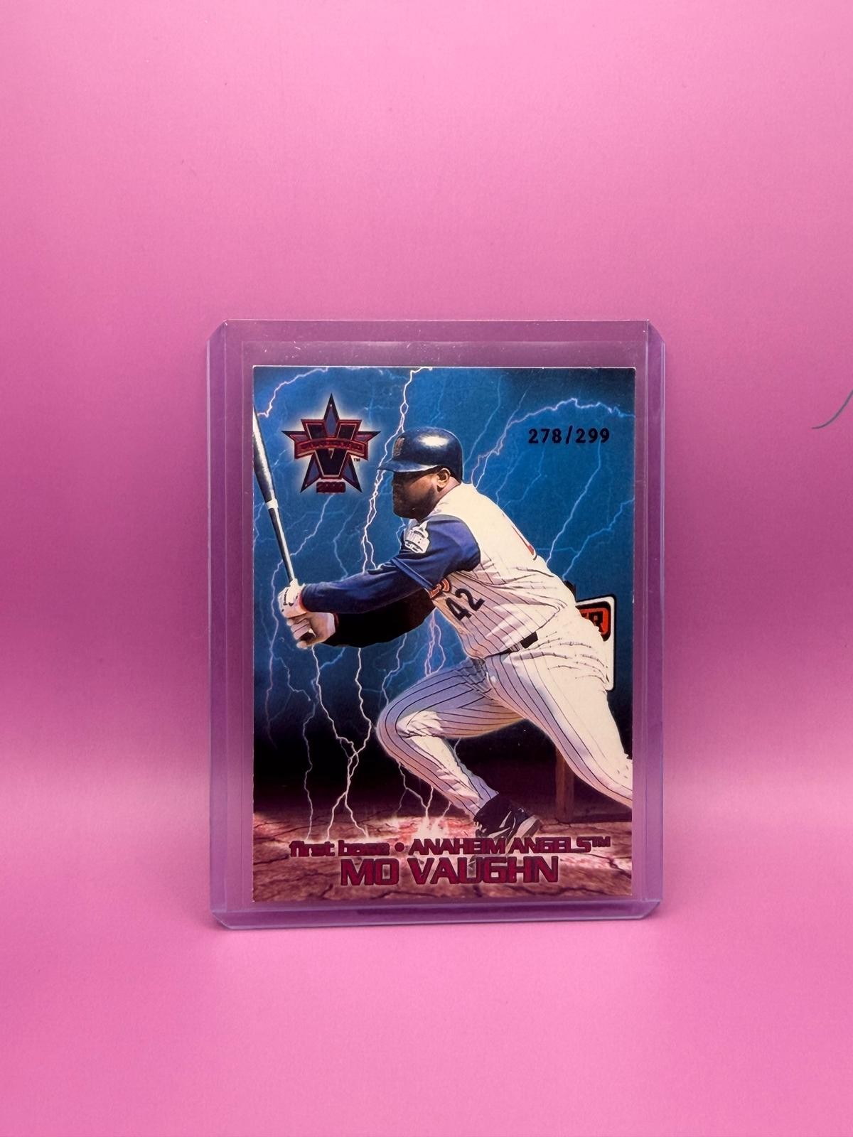 2000 Pacific Vanguard #1 Mo Vaughn High Voltage Red #/299