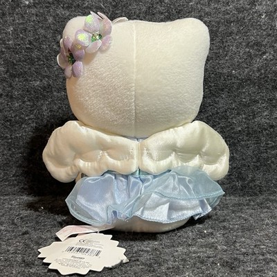 Vintage 2000 Hello Kitty Sanrio Smiles Blue Lace Angel Plush 6.25