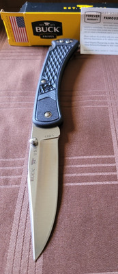 Buck 110 Slim BOS S35vn Super Steel Blade Custom Stealth Black Made in U.S.A.