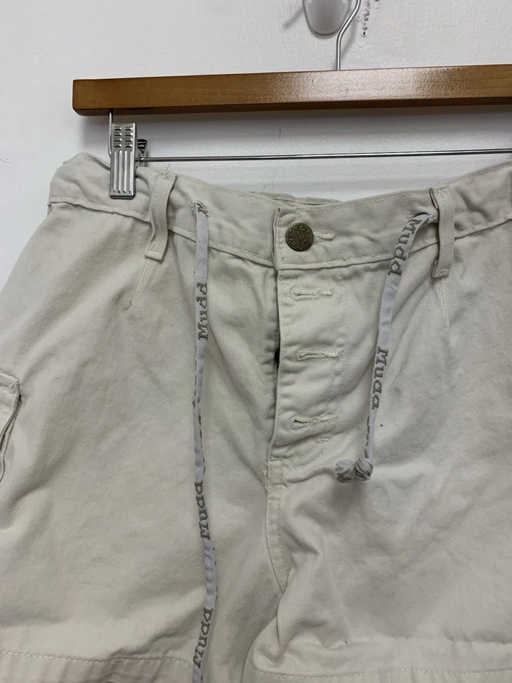 Pantalones Cortos Demin Vintage Mudd Junior Caqui Frente Plano 4 Bolsillos Talla 11 Foto 2 de 3