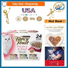 Purina Grilled Wet Cat Food Variety Pack 24 Cans Poultry  Beef Adult