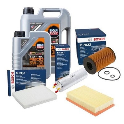 Inspektionspaket Bosch Wechselset Liqui Moly 5W-30 VW CALIFORNIA T6 Camper