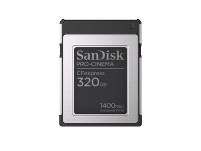 SanDisk 320GB PRO-Cinema CFexpress Type B - Up to 1700MB/s Read Speeds 8K Video