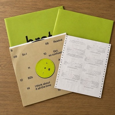 Charli XCX BRAT Translucent Black Vinyl Record w/ Printer Proof Sheets Error
