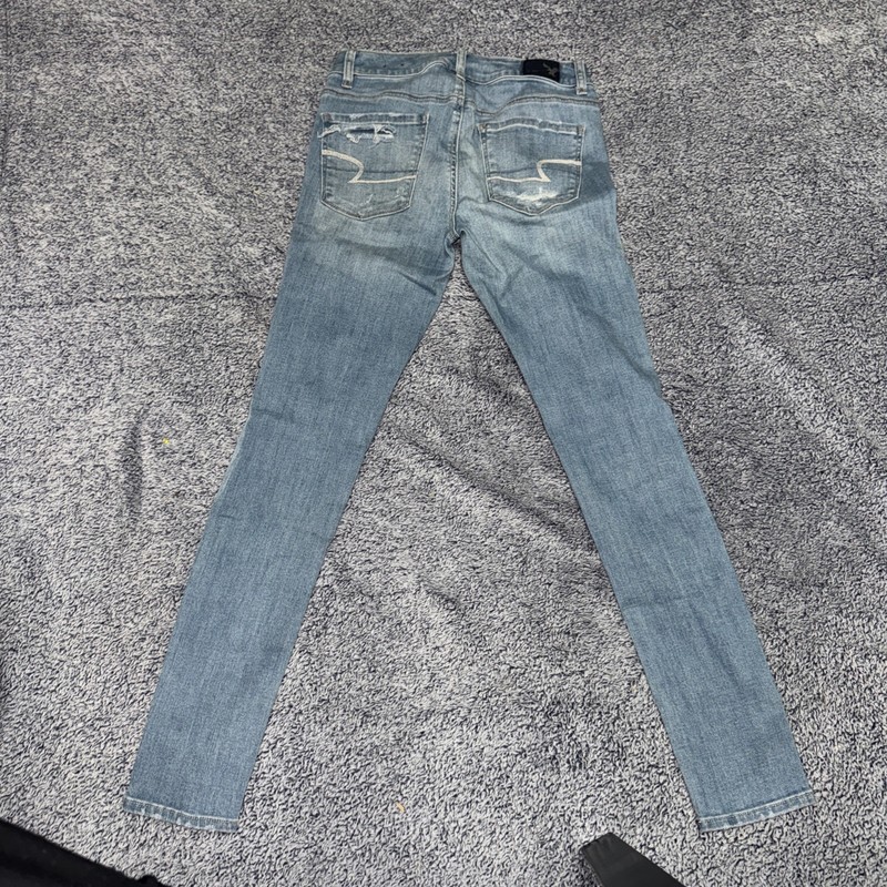 American Eagle Outfitters Women’s Medium Wash Skinny Stretch Jeans 5-Pocket 4