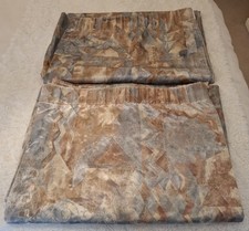 A Pair of Stand Out Very Large Handmade Curtains In a Beautiful Colourful Design