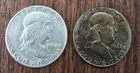 1950/1962 90% Silver Franklin Half Dollar Combo