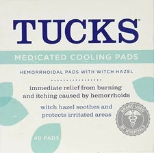 Tucks Medicated Cooling Hemorrhoidal Pads w/ Witch Hazel 100CT Each- NEW W/O BOX