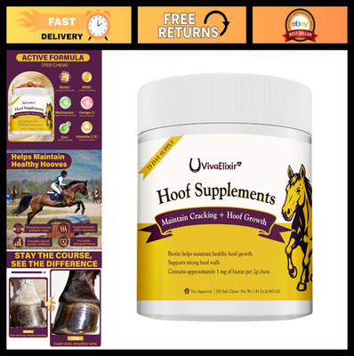 Hoof Supplements for Horses - MSM Strengthener, Supports Healthy Hooves & Growth