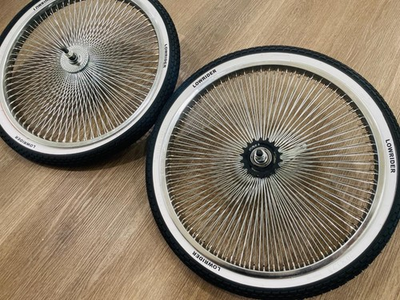 #ad #ad 20quot; Lowrider Logo Bicycle Dayton Chrome Wheels amp; White Walls 140 Spoke Wheel Set $199.99
