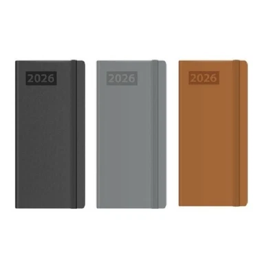 MARTELLO 2026 Diary Slim Pocket Week To View Modern Embossed