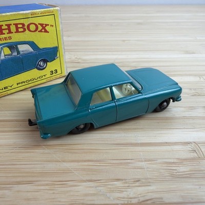 Vintage Matchbox Lesney #33 Ford Zephyr With Grey Wheels With The