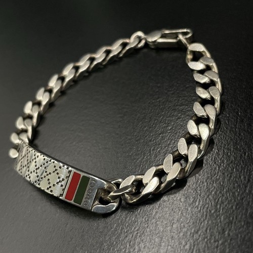 Autentico bracciale Gucci in argento con catena Curb e buone condizioni - Foto 4 di 24