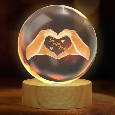 TUZELIYA Jahrestag Geschenk Für Sie Ich Liebe Dich Geschenke Für Freundin Kristall Glasku
