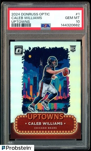 #2 2024 Donruss Optic Uptowns #1 Caleb Williams Bears RC Rookie SSP PSA 10