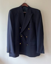 Austin Reed X Chester Barrie Mens Wool Blazer Sport Coat Jacket 46R Gold Buttons