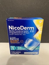 NicoDerm CQ 142050 7-Piece Step 1 Clear Nicotine Patch EXP: 01/2028