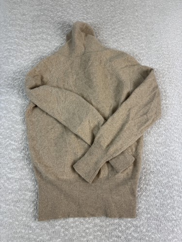 Sutton Studio Sweater Womens Petite Small Beige 100% Cashmere Wrap Shawl Collar - Picture 7 of 8