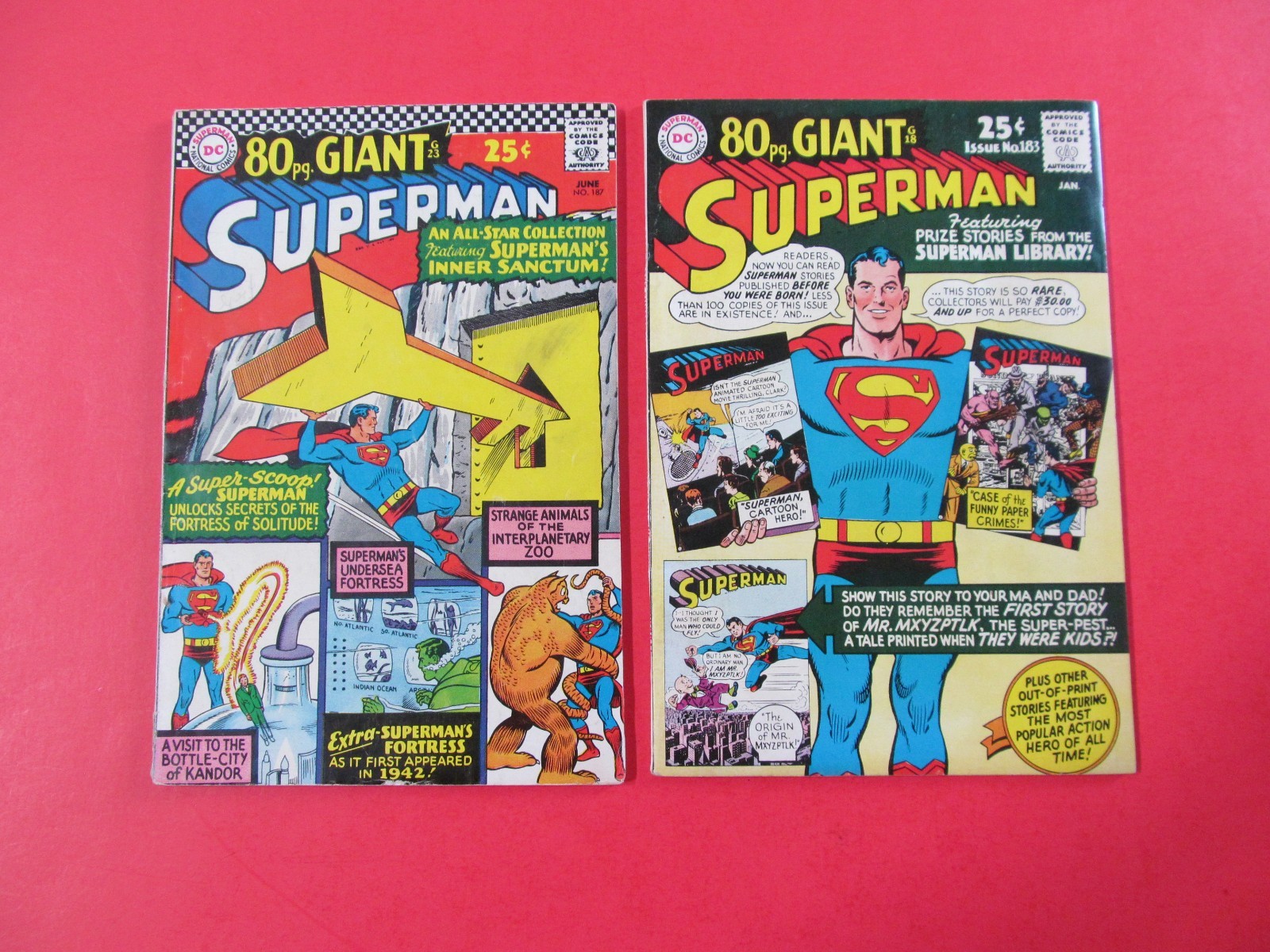 Superman #183 & #187 - 1966 - 80 Page Giant - Mr. Mxyzptik