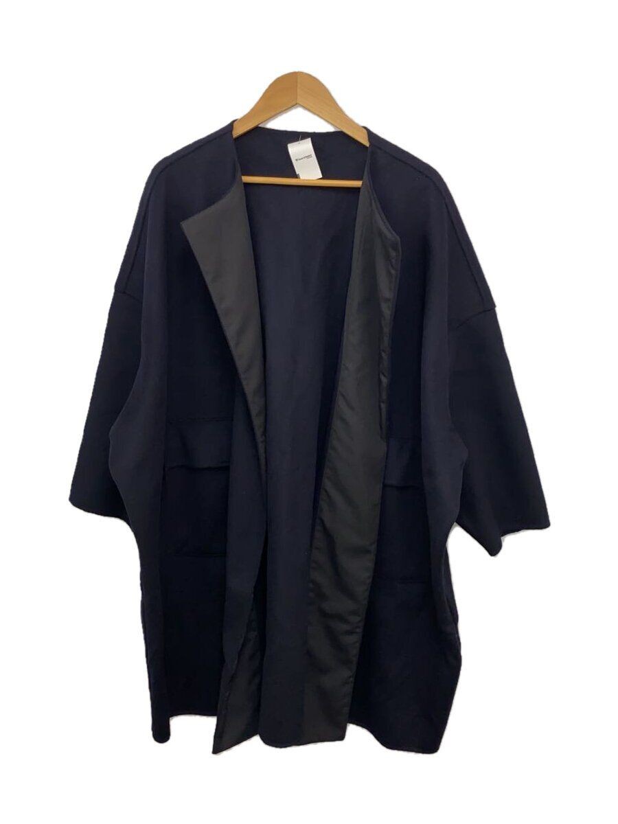 ALTRA mizuiro ind altro cappotto lungo lana navy con etichetta