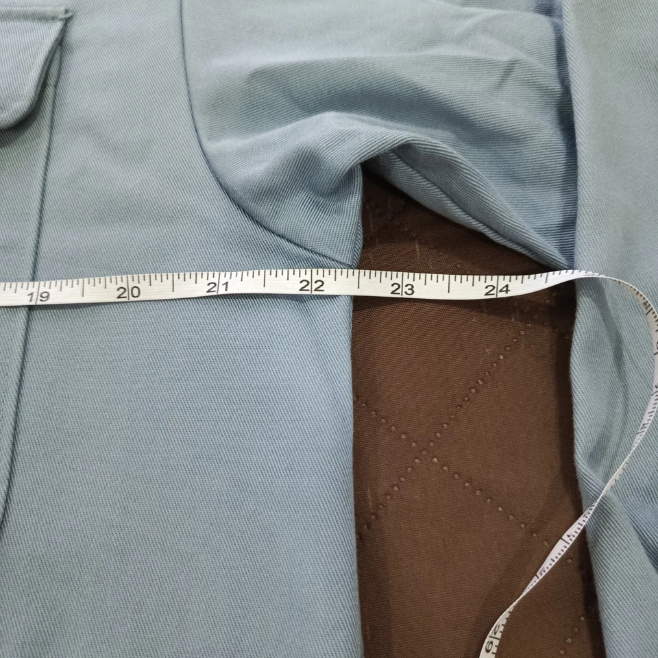 DESK Brand Chore Jacket Men Long Sleeve Outdoor Work Wear Blue Size L Pit22.5 - Image 3 of 4