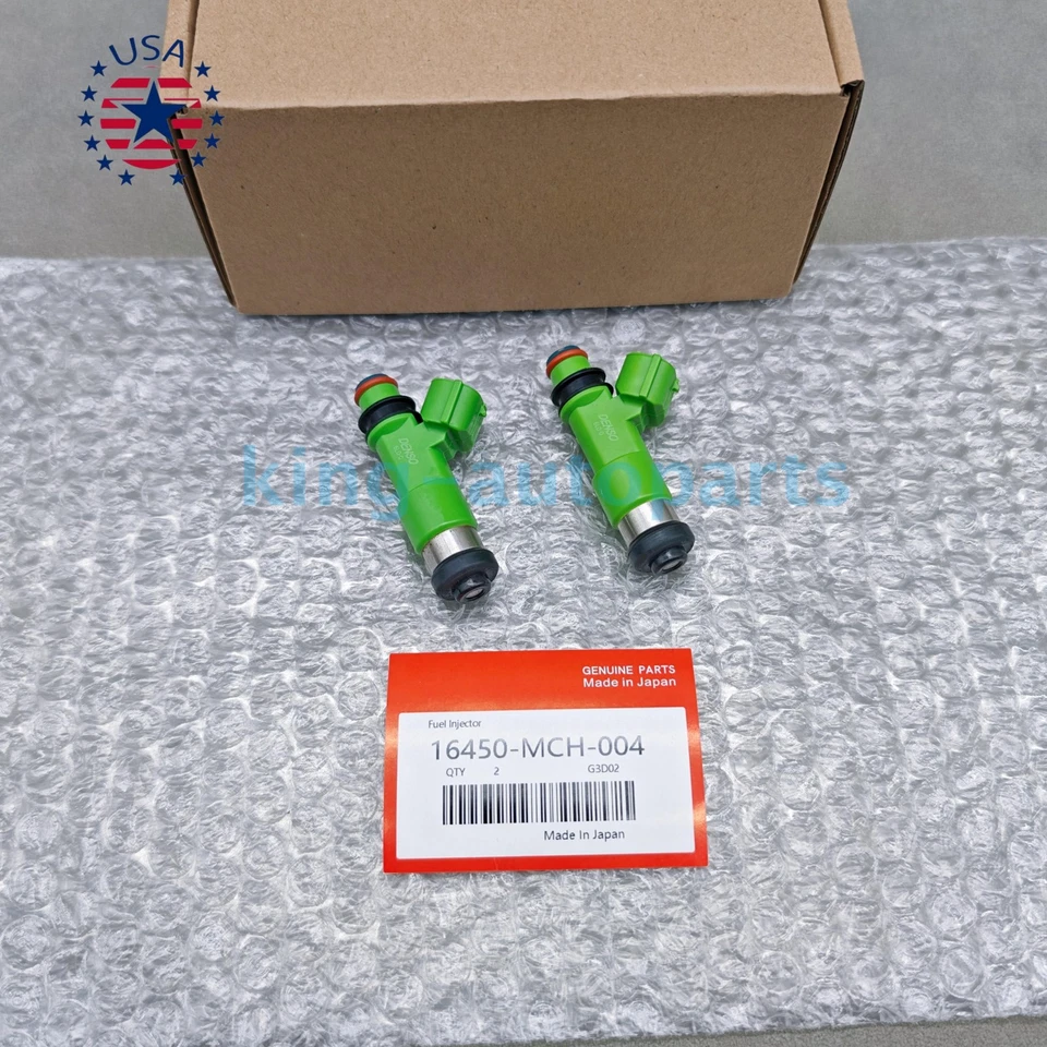 NEW Set of 2 Fuel Injectors for Honda VTX1800 2002-2008 16450-MCH-004 USA - Изображение 3 из 4